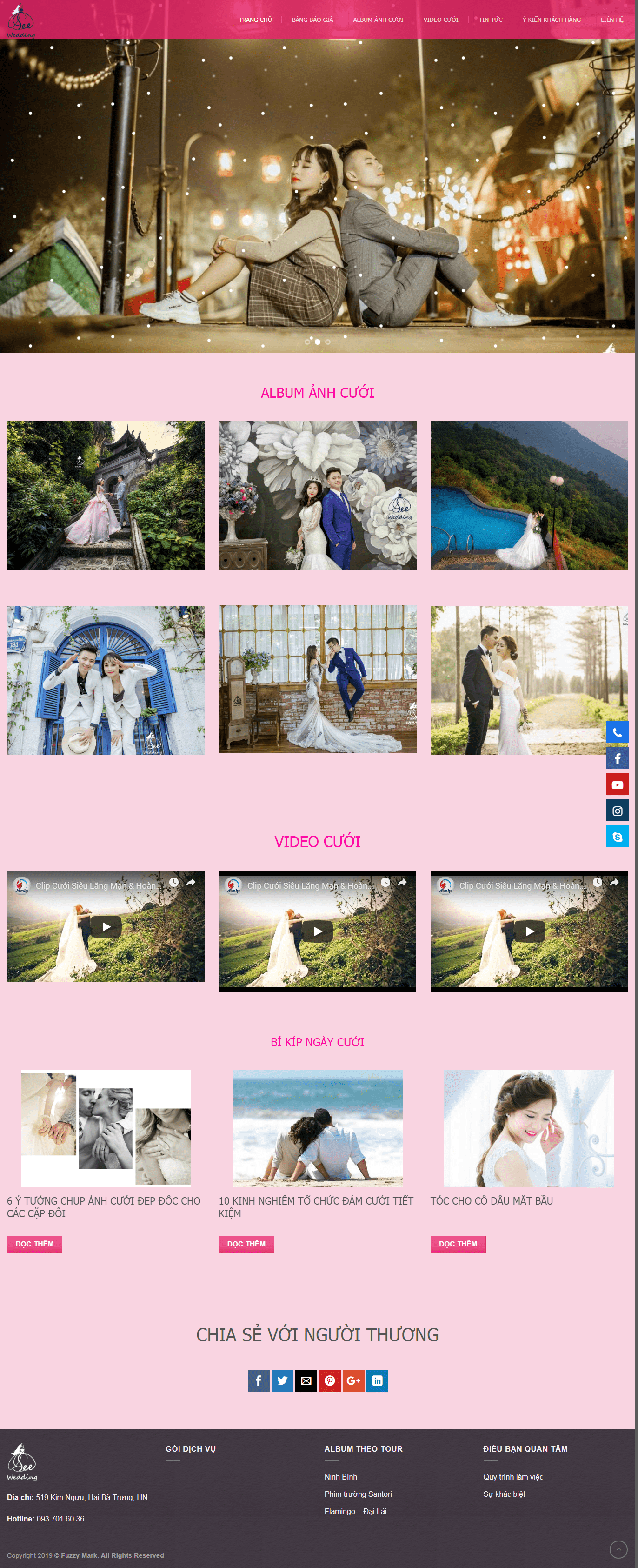 Thiết kế website chụp ảnh cưới - leewedding.vn đẹp SEO tốt