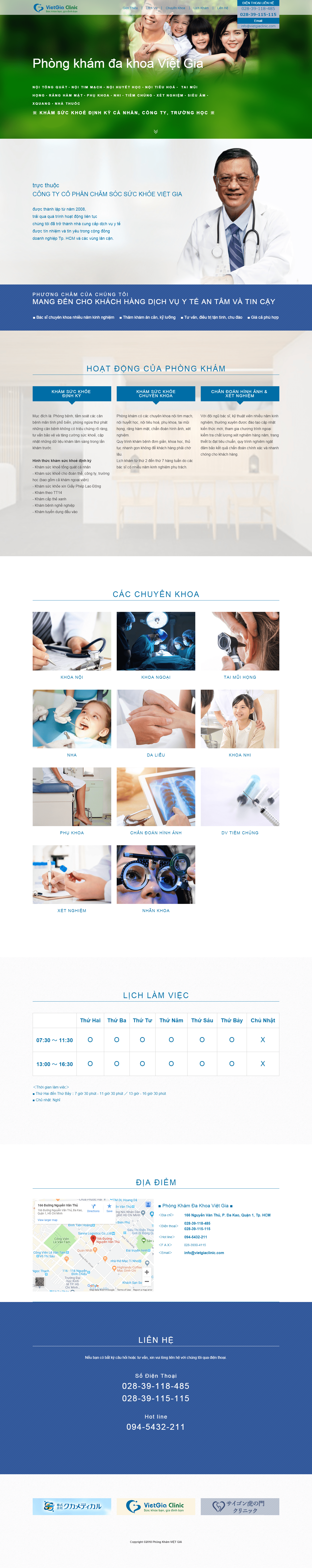 Thiết kế website phòng khám - vietgiaclinic.com đẹp SEO nhanh hiệu quả