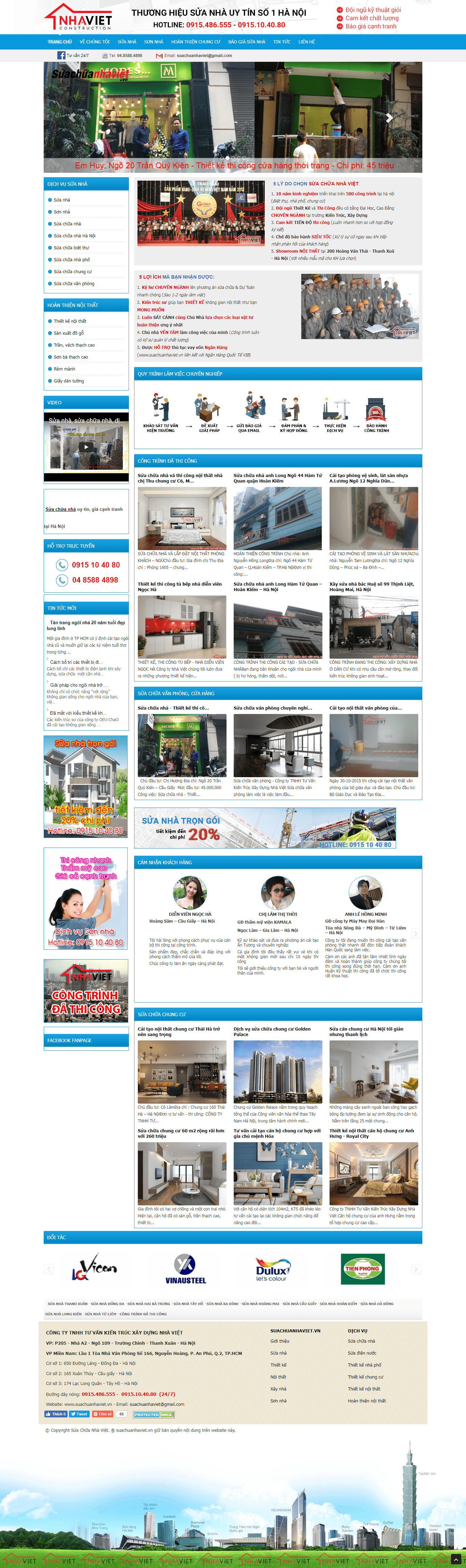 Thiết kế website sửa nhà trọn gói - suachuanhaviet.vn