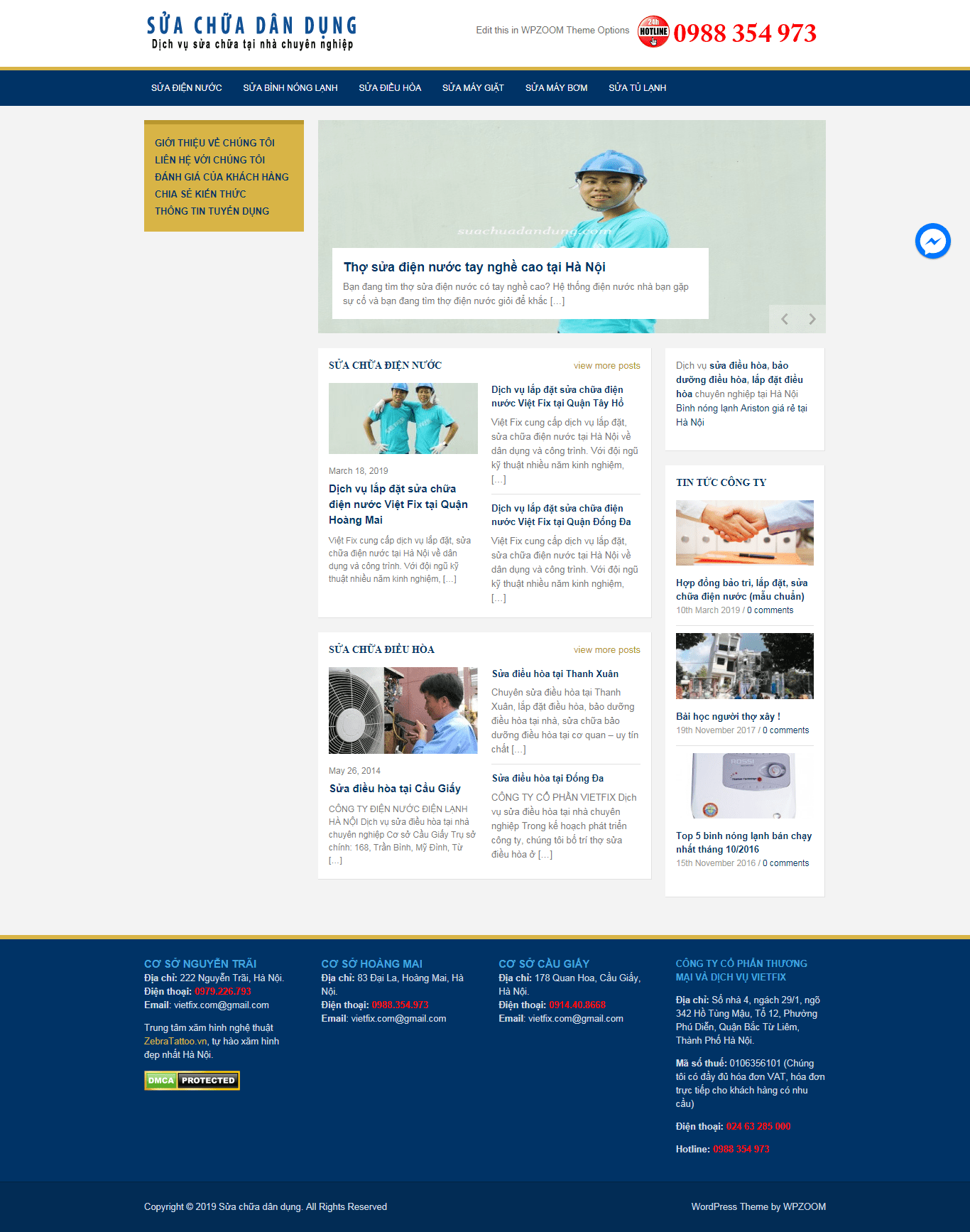 Thiết kế website giới thiệu công ty - suachuadandung.com