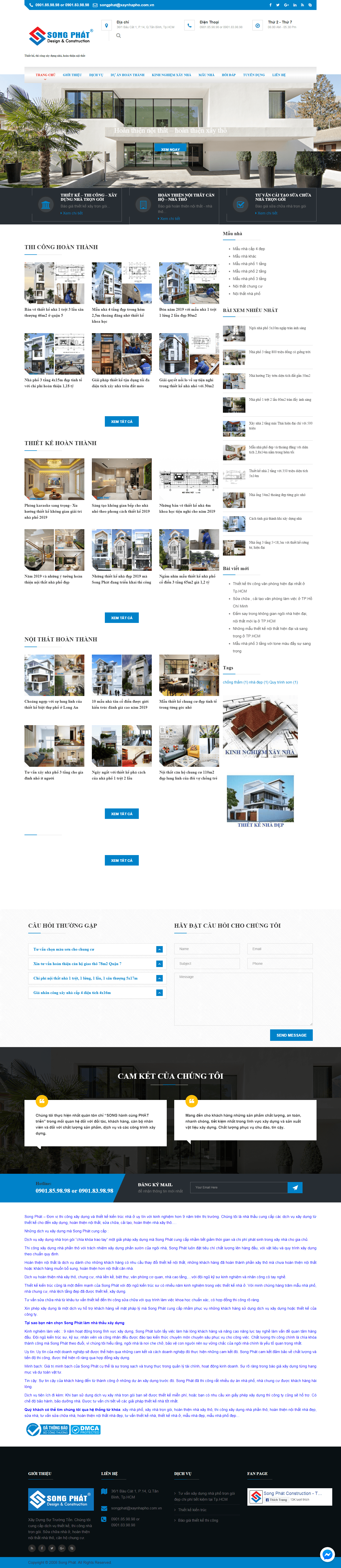 Thiết kế website giới thiệu công ty - xaynhapho.com.vn