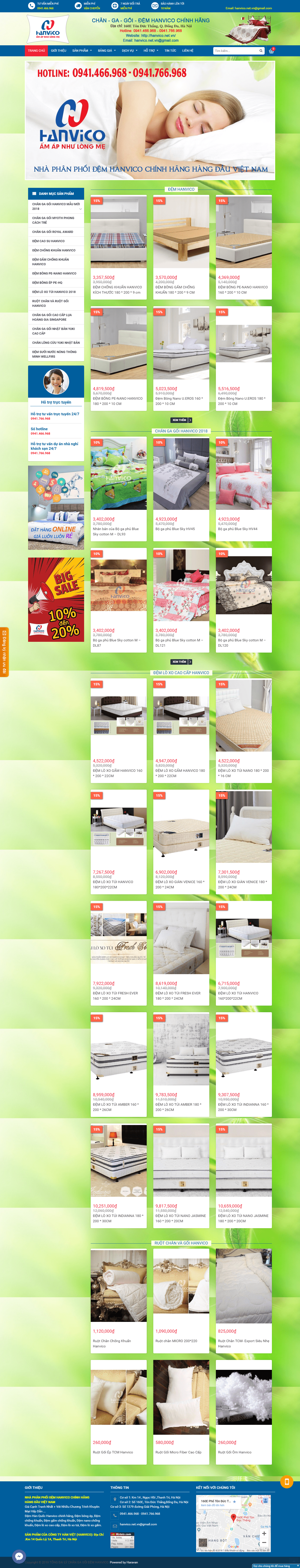 Thiết kế website giới thiệu sản phẩm - hanvico.net.vn