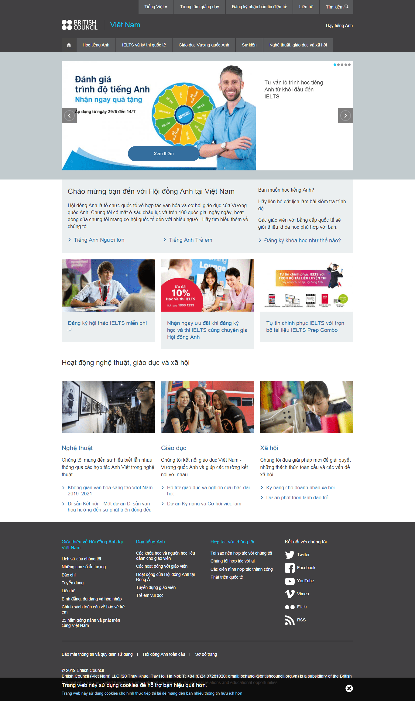 Thiết kế website học tiếng anh - britishcouncil.vn đẹp SEO tốt