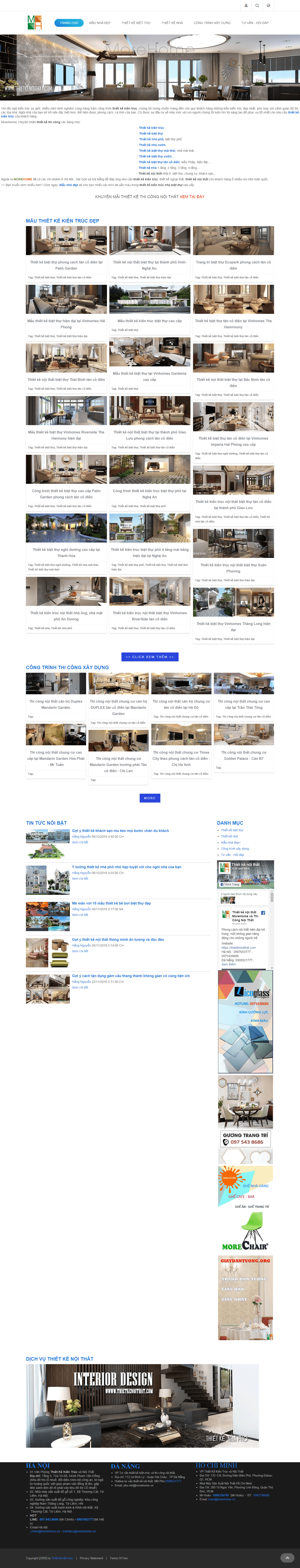 Thiết kế website kiến trúc - thietkekientruc.com đẹp SEO tốt