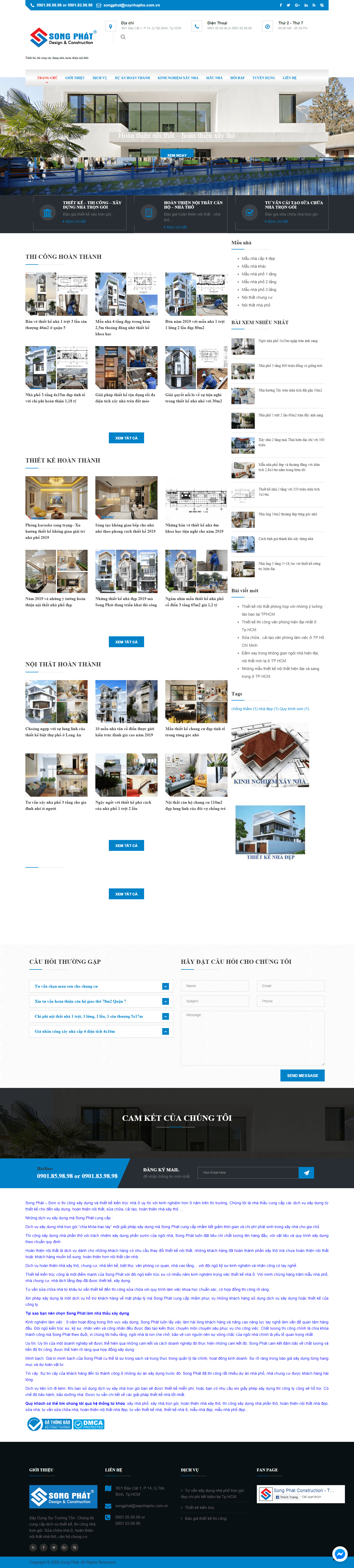Thiết kế website kiến trúc - xaynhapho.com.vn đẹp SEO nhanh hiệu quả