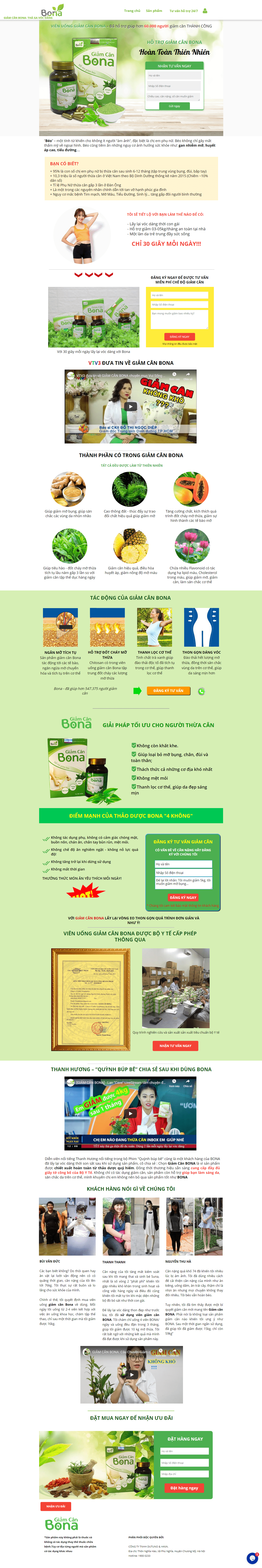 Thiết kế website landing page - dangdepbona.com đẹp SEO nhanh hiệu quả