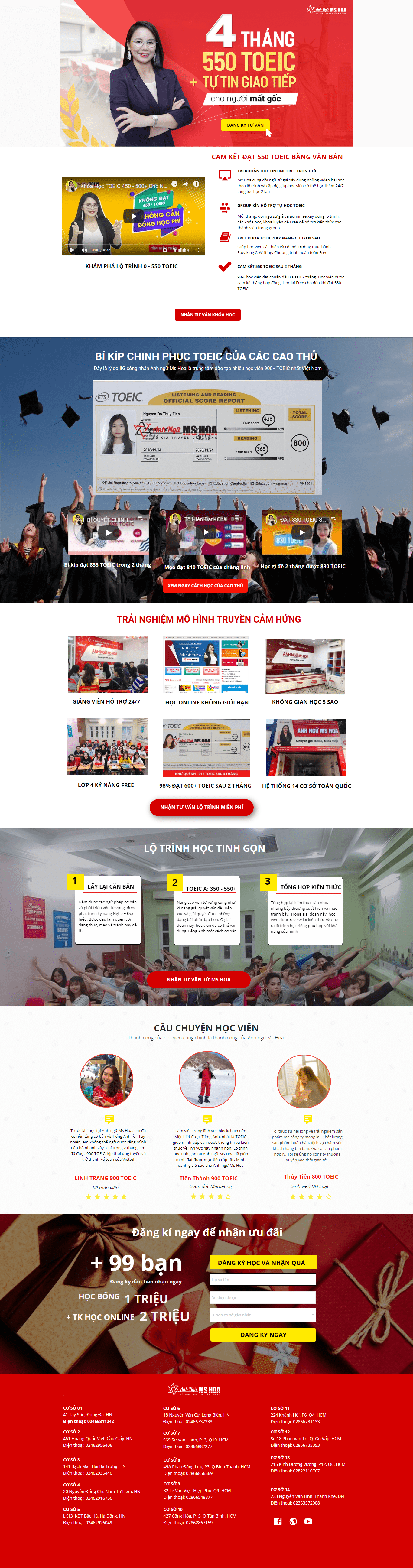 Thiết kế website landing page - khoatoeicmatgoc.anhngumshoa.com