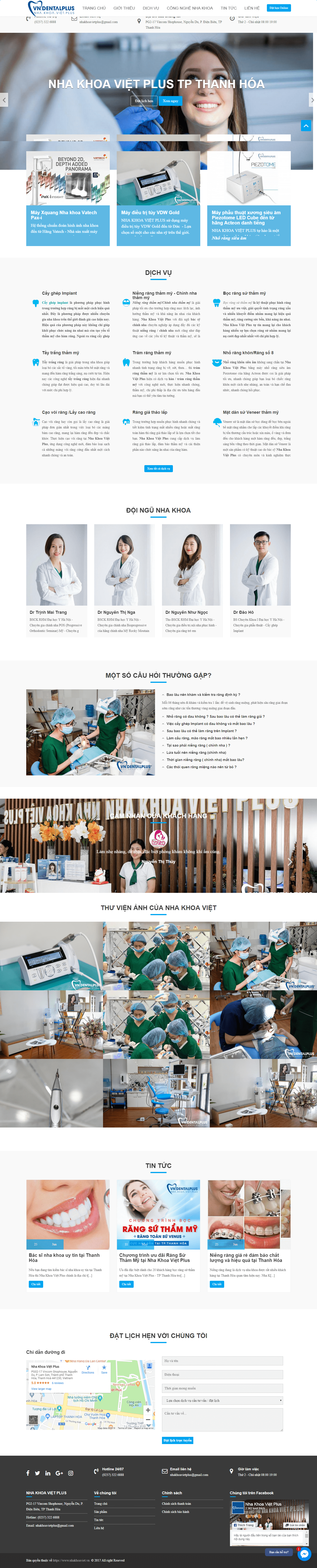 Thiết kế website nha khoa - nhakhoaviet.vn đẹp, chuyên nghiệp chuẩn SEO