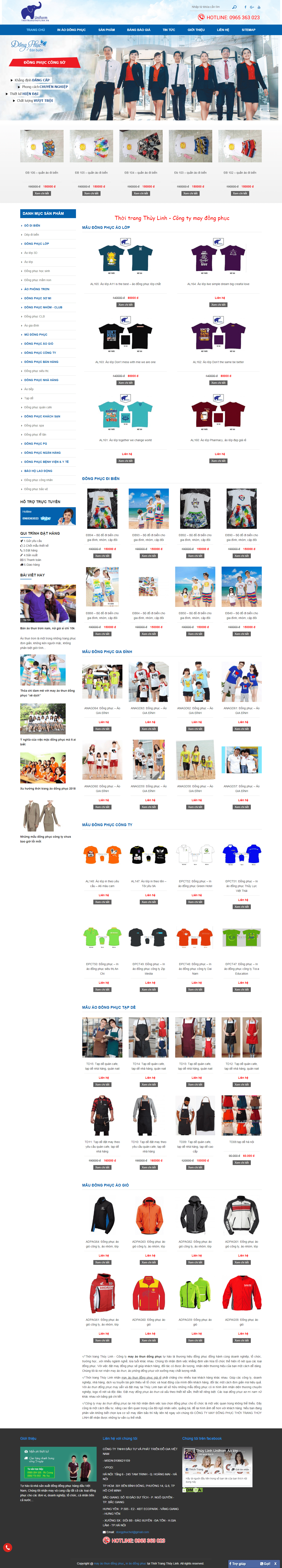 Thiết kế website thời trang - thoitrangthuylinh.vn đẹp SEO tốt