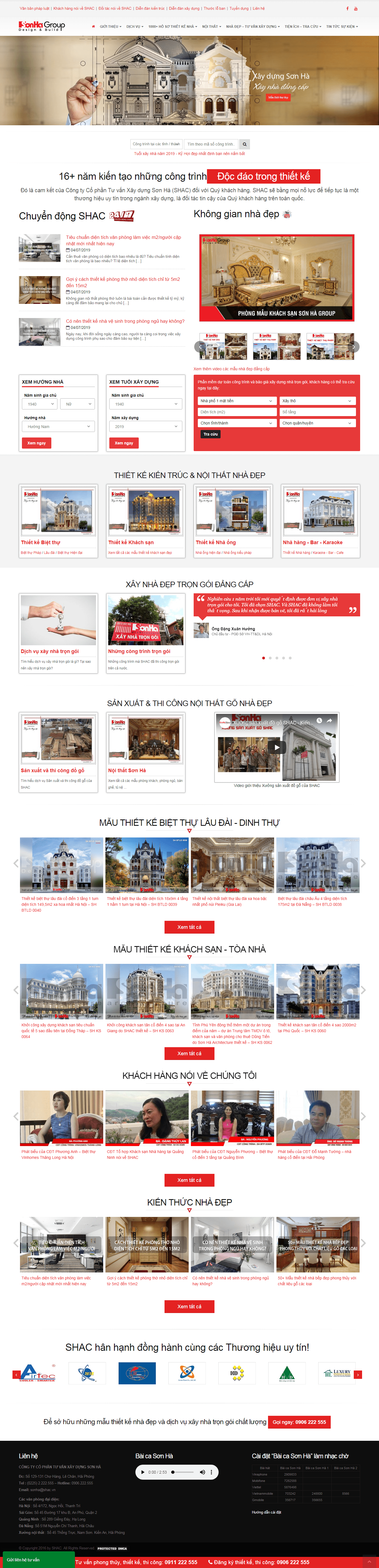Thiết kế website xây dựng - shac.vn đẹp, chuyên nghiệp chuẩn SEO