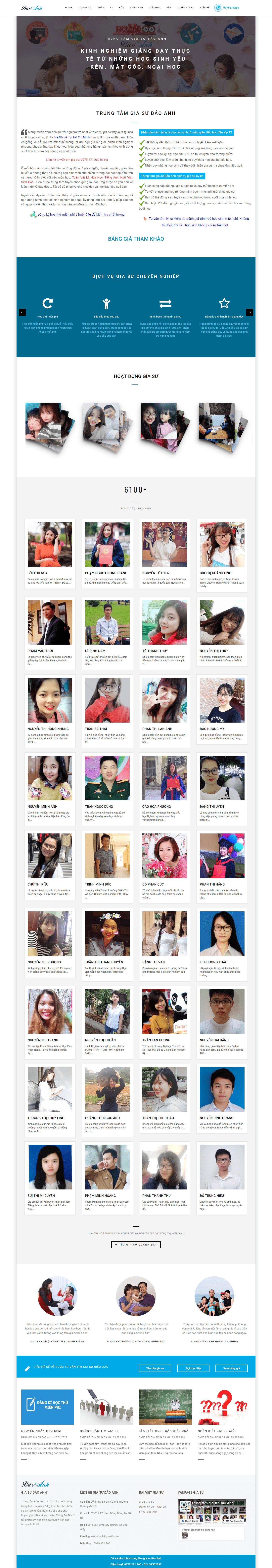 Thiết kế website gia sư - giasubaoanh.com.vn đẹp, chuyên nghiệp chuẩn SEO