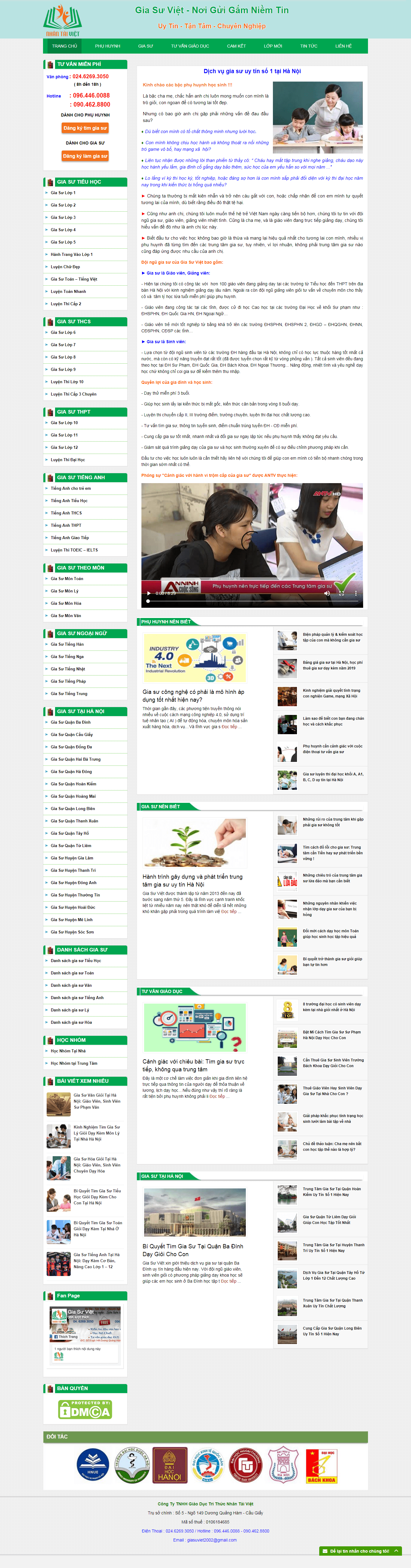Thiết kế website gia sư - giasuviet.com.vn đẹp, chuyên nghiệp chuẩn SEO