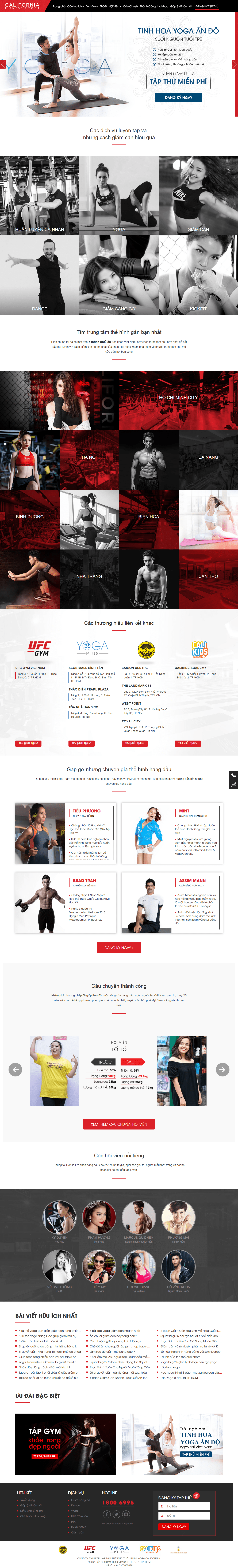 Thiết kế website phòng gym - cfyc.com.vn đẹp, chuyên nghiệp chuẩn SEO