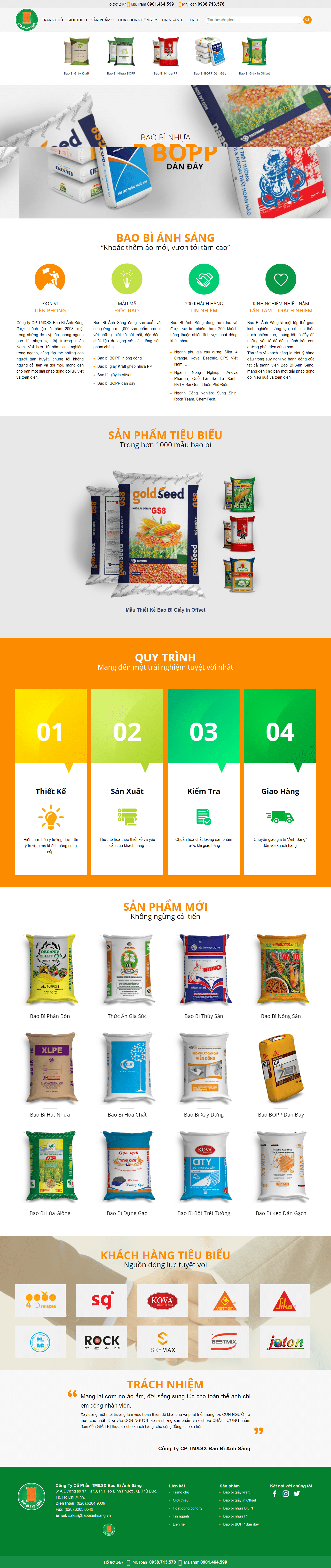 Thiết kế website bao bì chuyên nghiệp, uy tín - baobianhsang.vn
