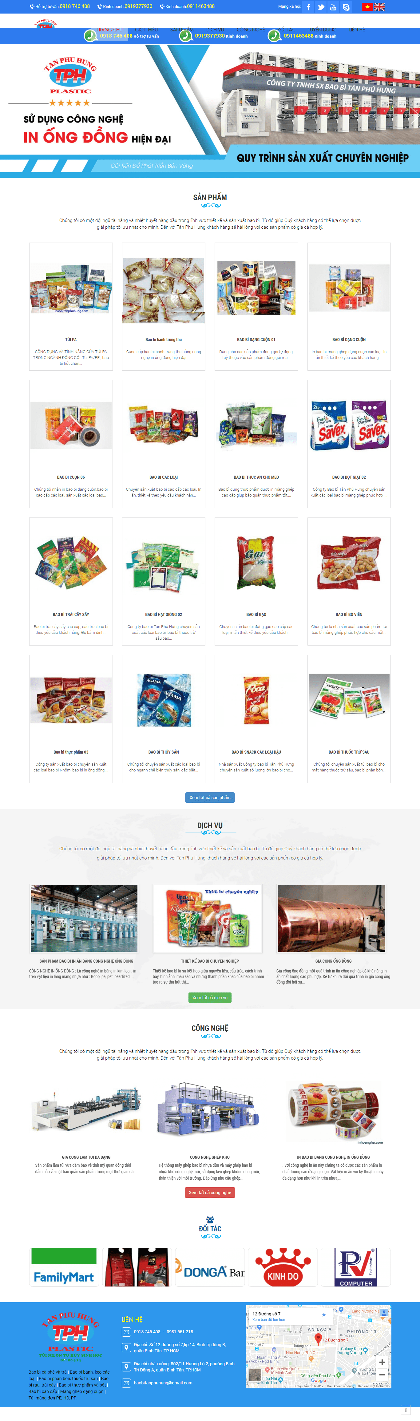 Thiết kế website bao bì chuyên nghiệp, uy tín - baobitanphuhung.com