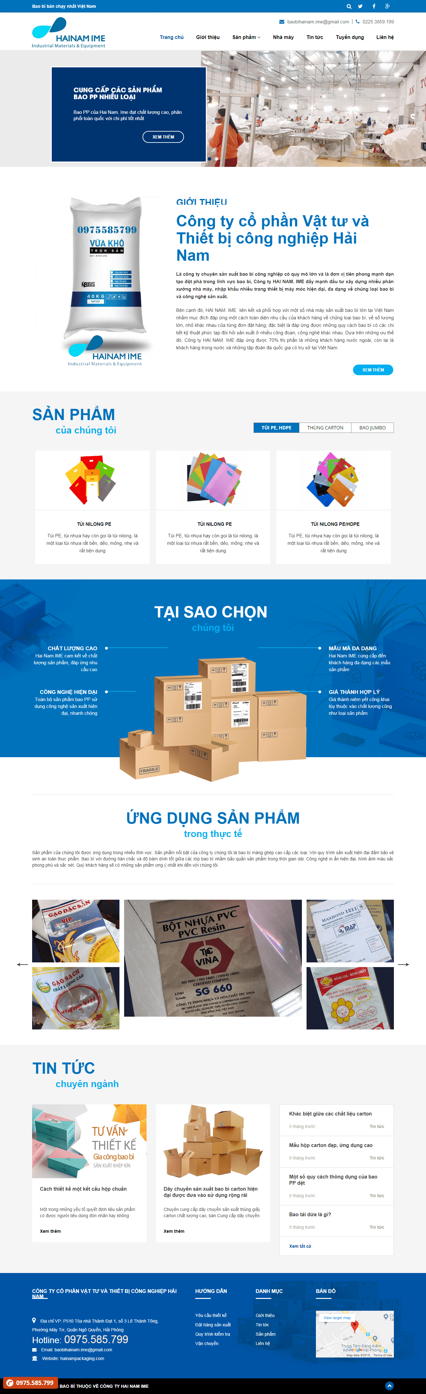 Thiết kế website bao bì chuyên nghiệp, uy tín - hainampackaging.com