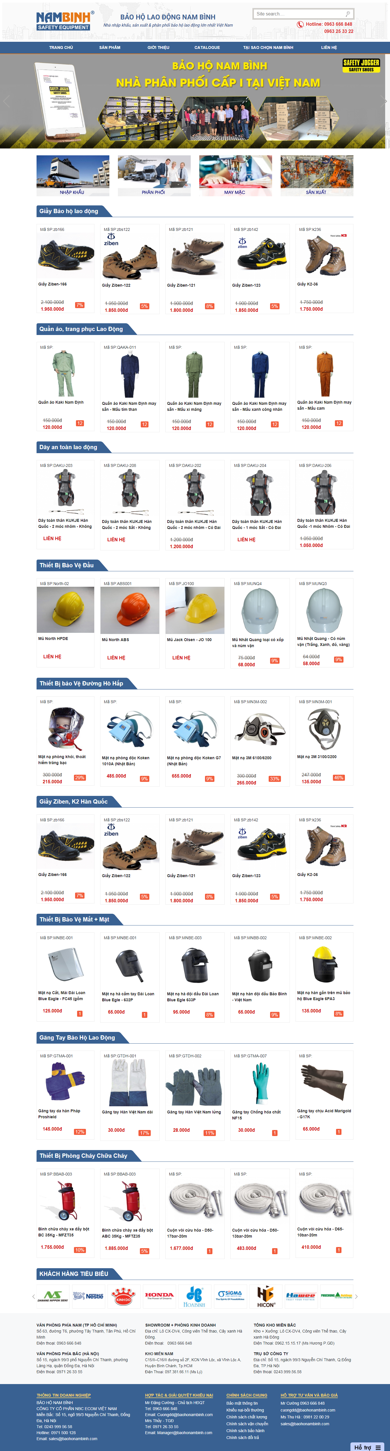 Thiết kế website bảo hộ lao động chuyên nghiệp - baohonambinh.vn