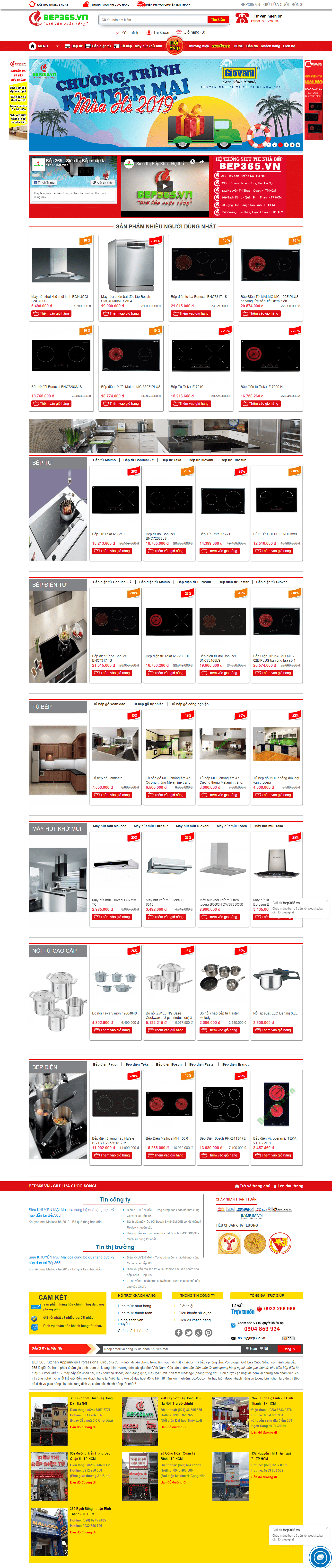 Thiết kế website đồ gia dụng chuyên nghiệp - bep365.vn