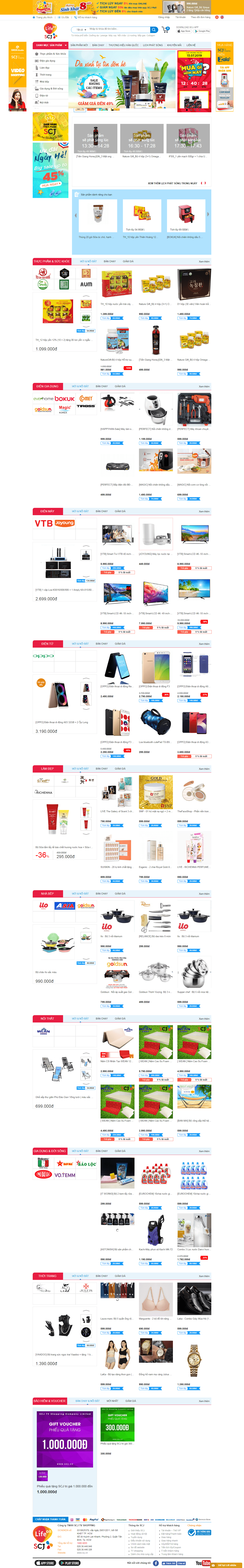 Thiết kế website đồ gia dụng chuyên nghiệp, uy tín - scj.vn