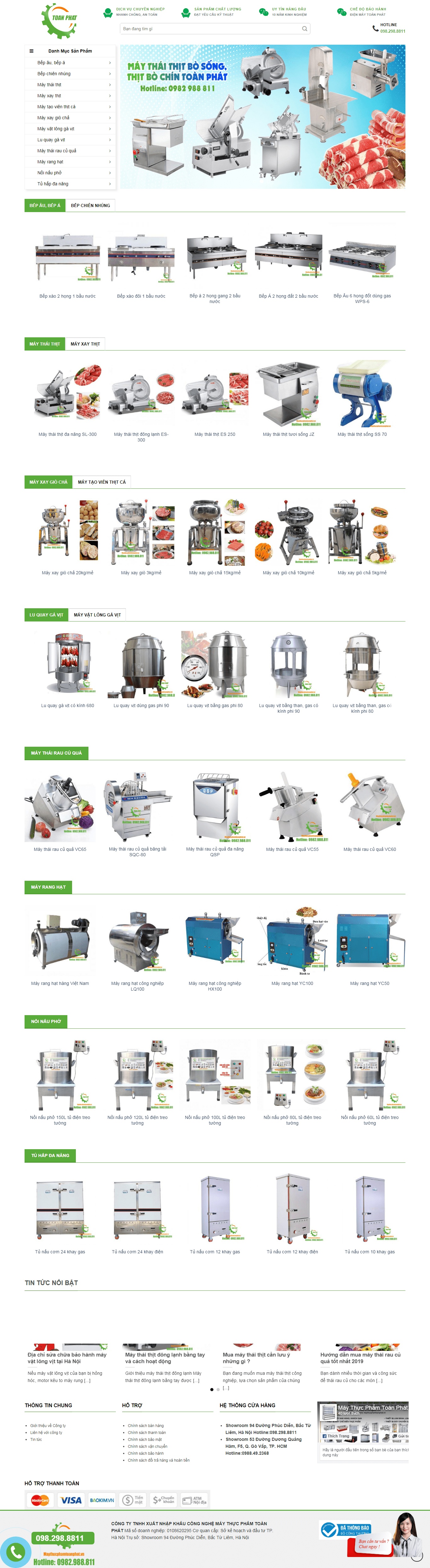 Thiết kế website cơ khí chuyên nghiệp - dienmaytoanphat.com