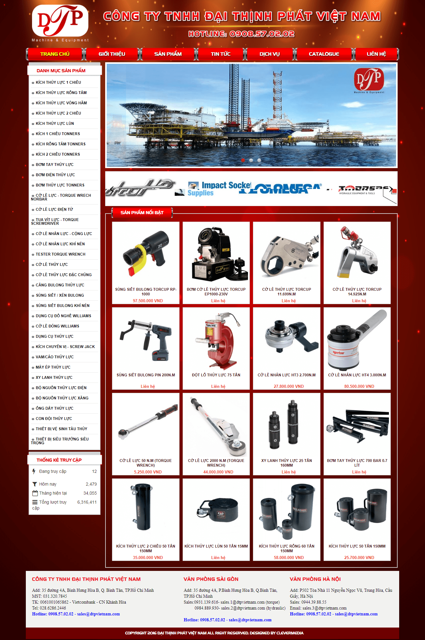 Thiết kế website cơ khí chuyên nghiệp - dtpvietnam.vn