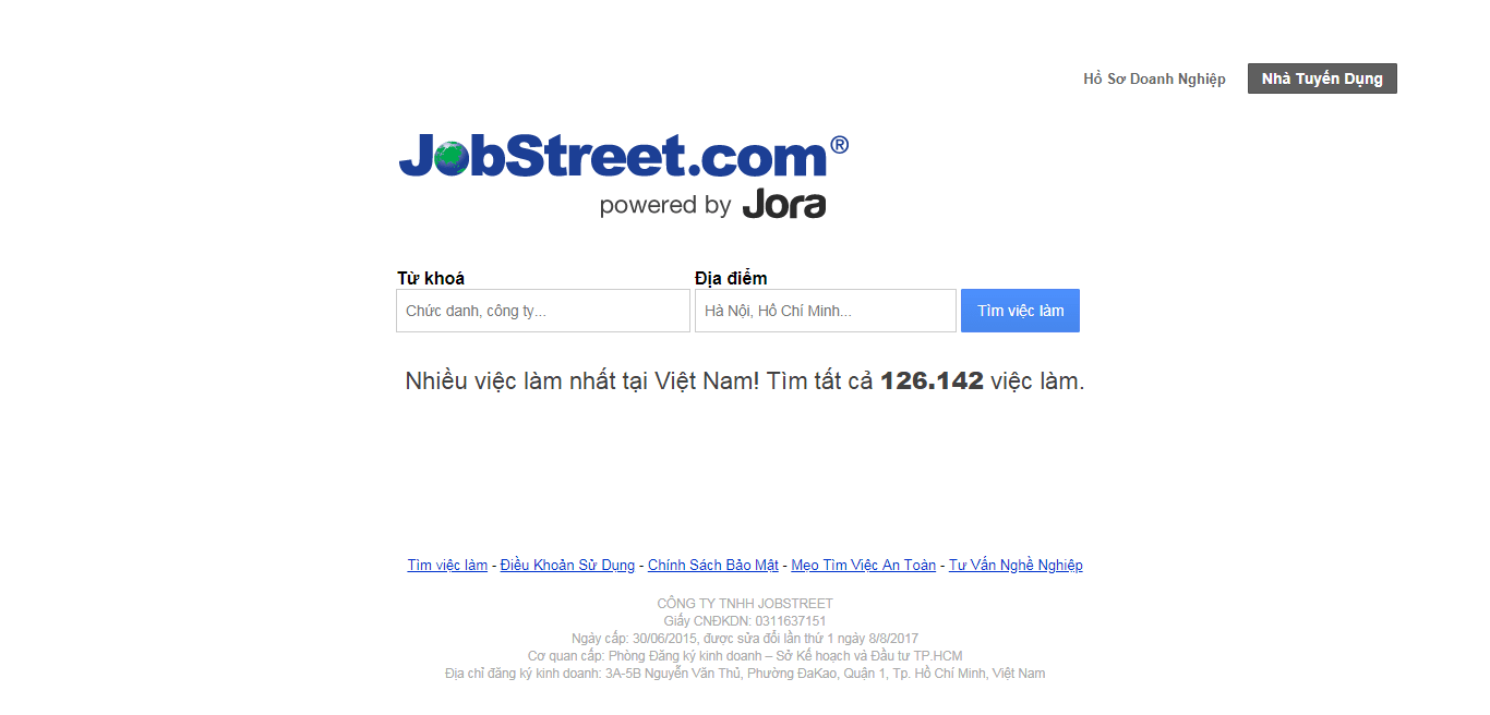 Thiết kế website việc làm chuyên nghiệp - jobstreet.vn