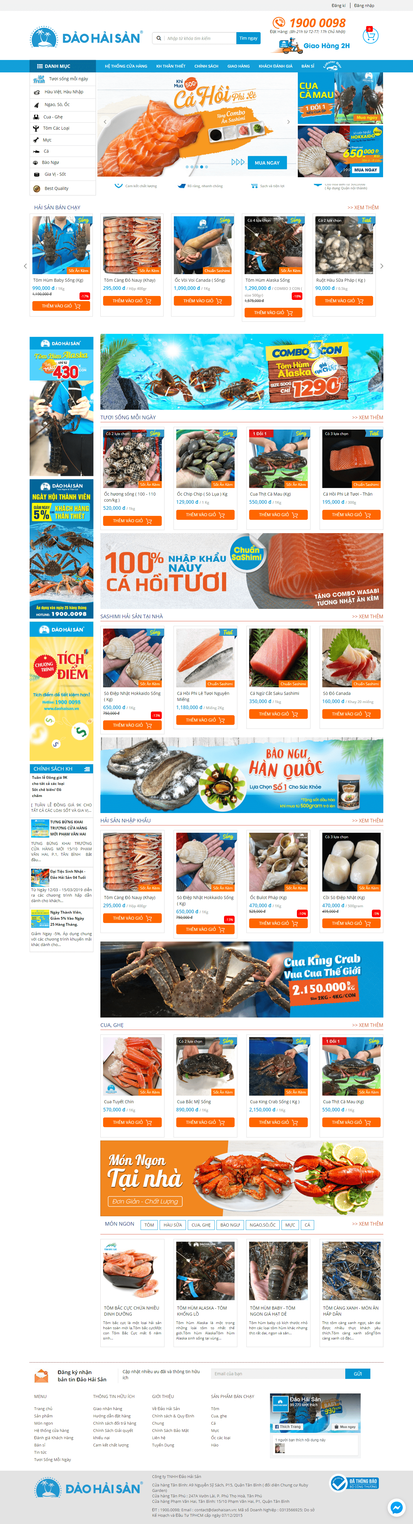 Thiết kế website hải sản chuyên nghiệp - daohaisan.vn
