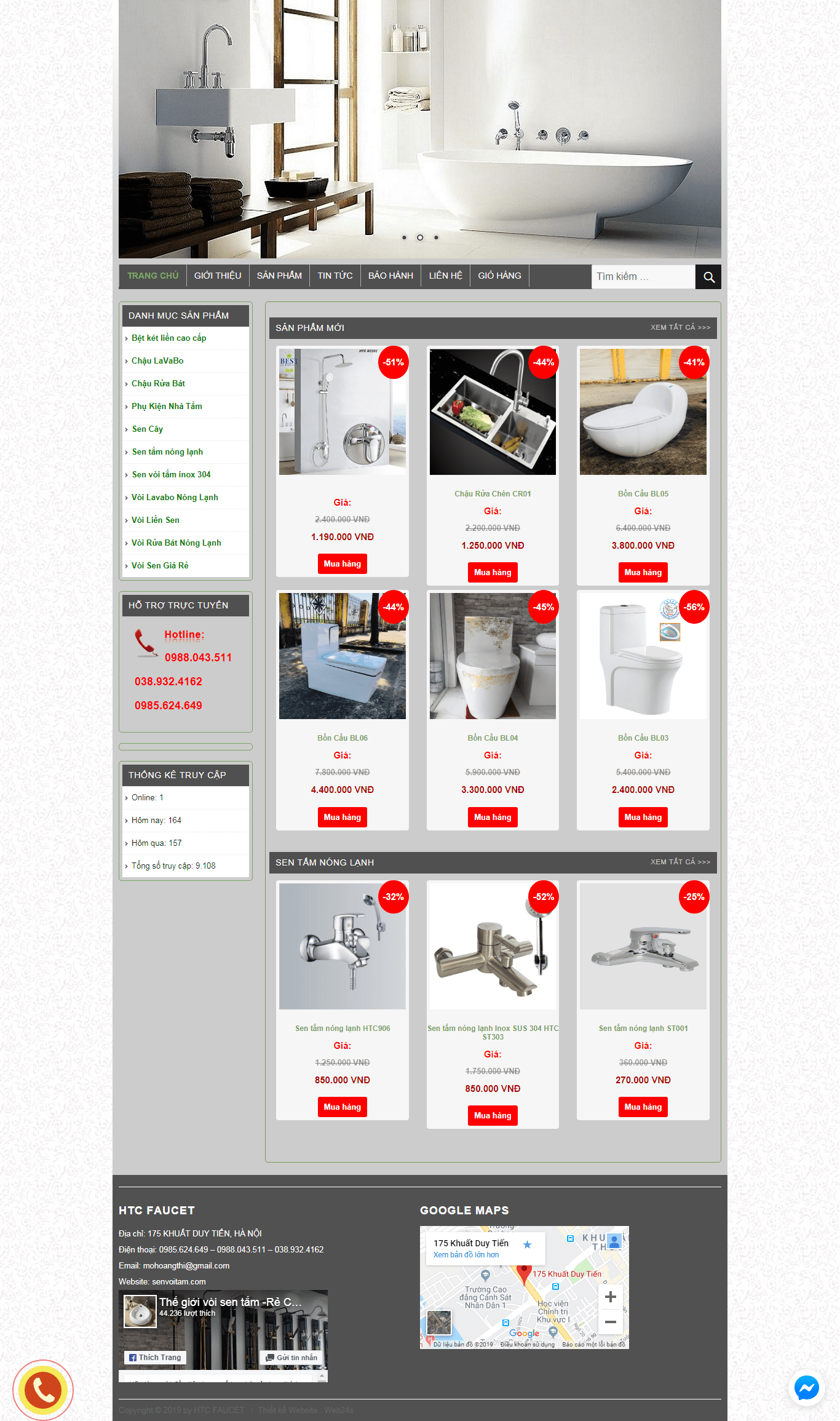 Thiết kế website bán sen vòi chuyên nghiệp - senvoitam.com