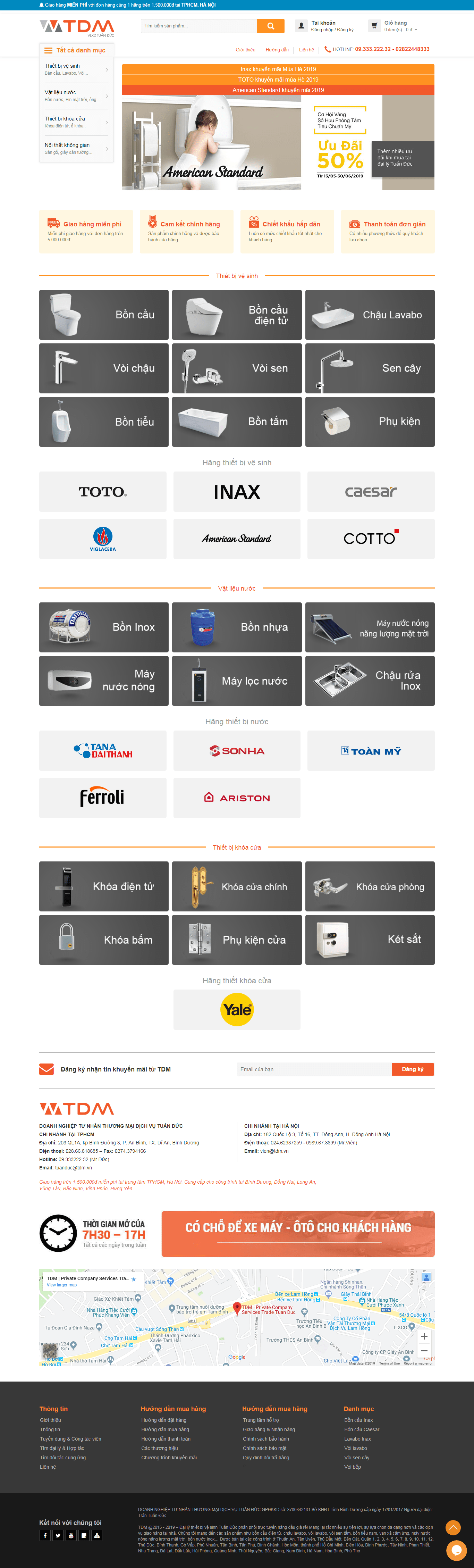 Thiết kế website bán sen vòi chuyên nghiệp - tdm.vn