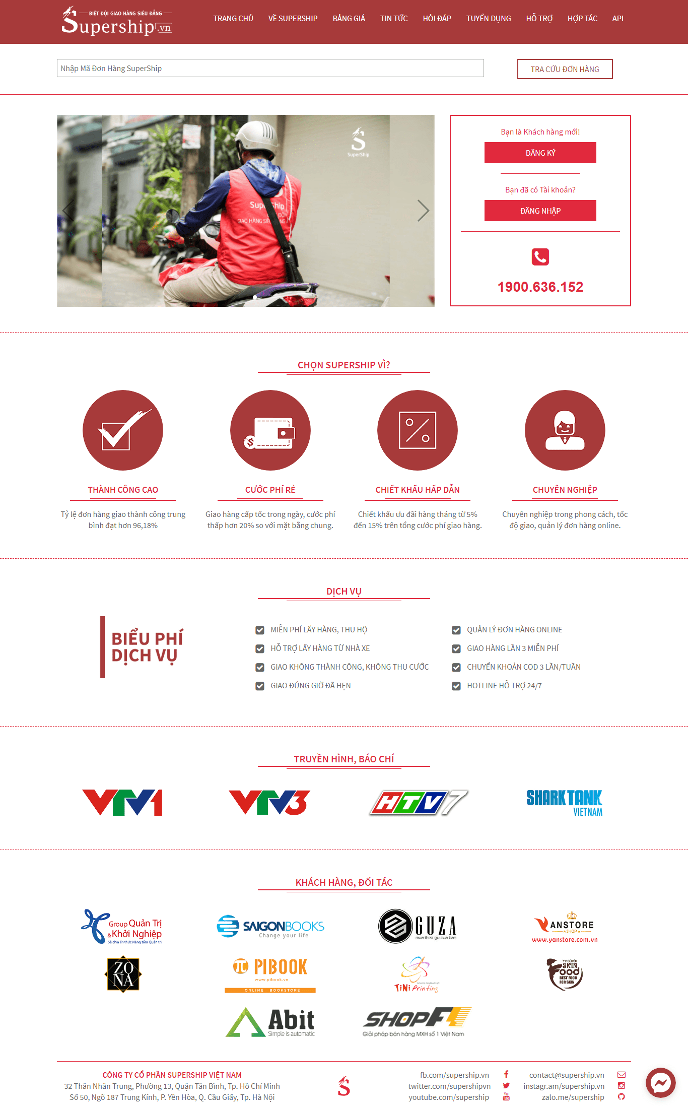 Thiết kế website ship hàng chuyên nghiệp - supership.vn