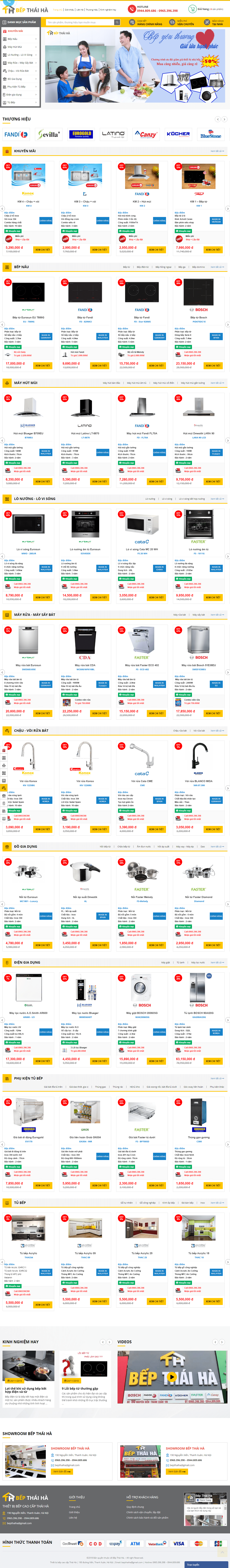 Thiết kế website thiết bị vật tư chuyên nghiệp - bepthaiha.com