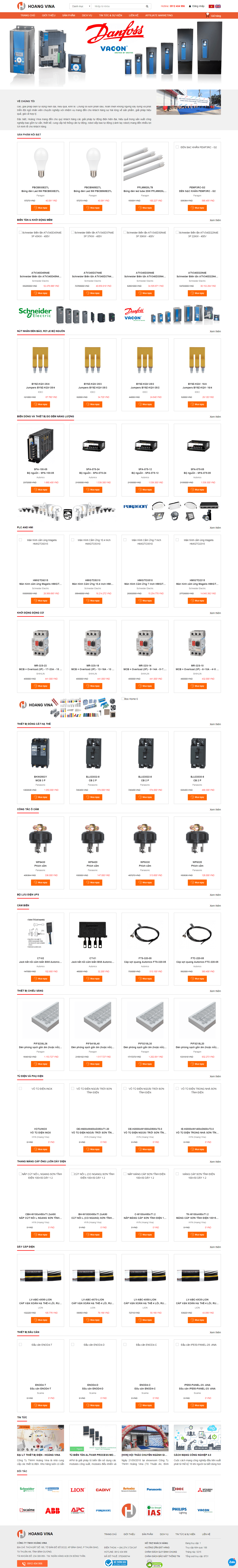 Thiết kế website thiết bị vật tư chuyên nghiệp - hoangvina.com