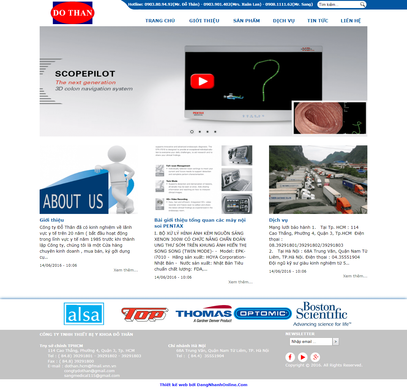 Thiết kế website y tế, uy tín chuyên nghiệp - dothanmedical.com.vn
