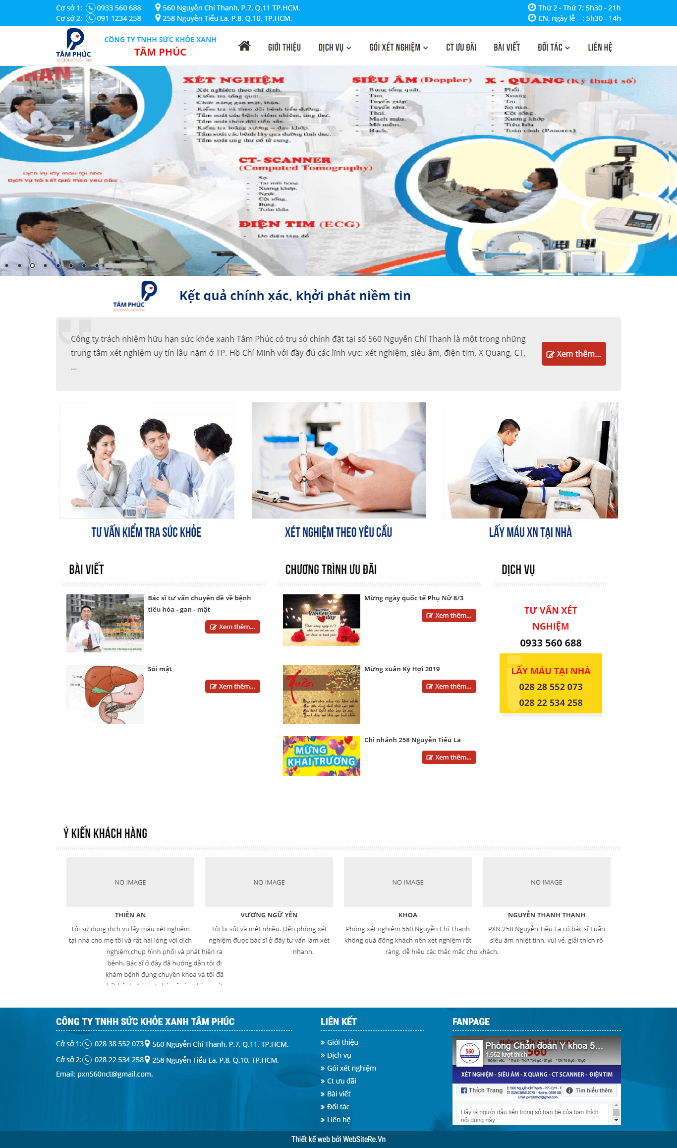Thiết kế website y tế, uy tín chuyên nghiệp - tamphucmedic.vn