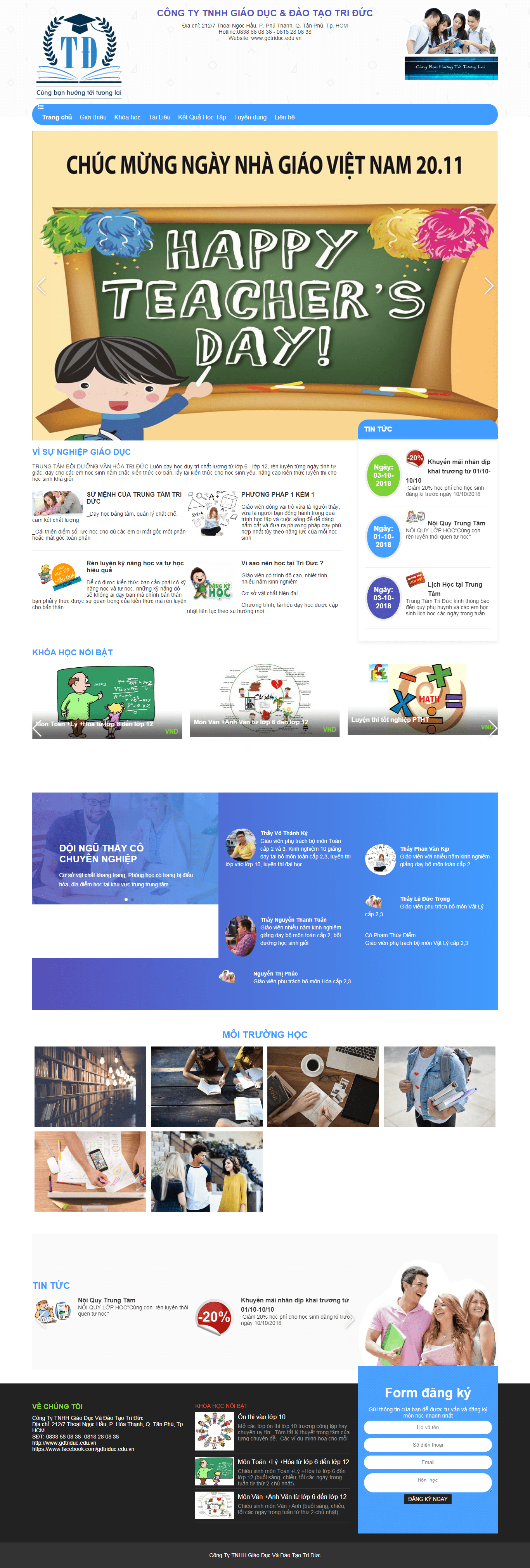 Thiết kế website giáo dục, uy tín chuyên nghiệp - gdtriduc.edu.vn