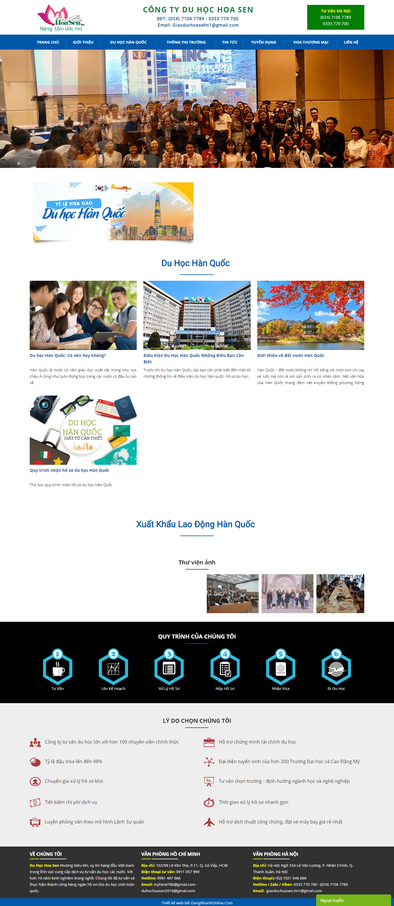 Thiết kế website giáo dục, uy tín chuyên nghiệp - giaoduchoasen.com