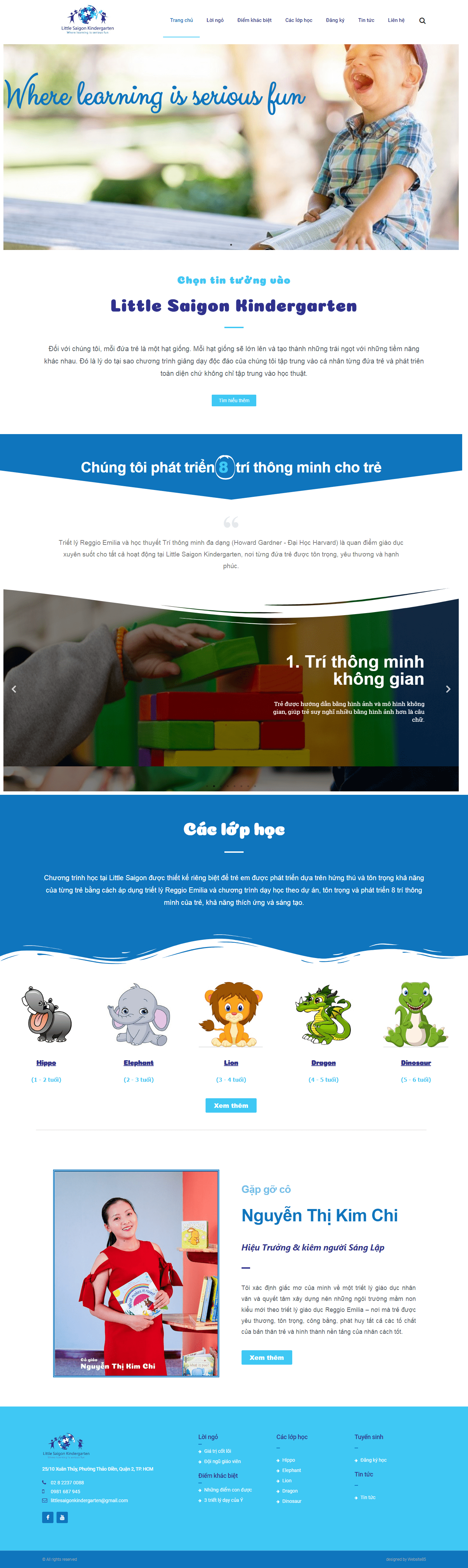 Thiết kế website giáo dục, uy tín chuyên nghiệp - littlesaigon.edu.vn
