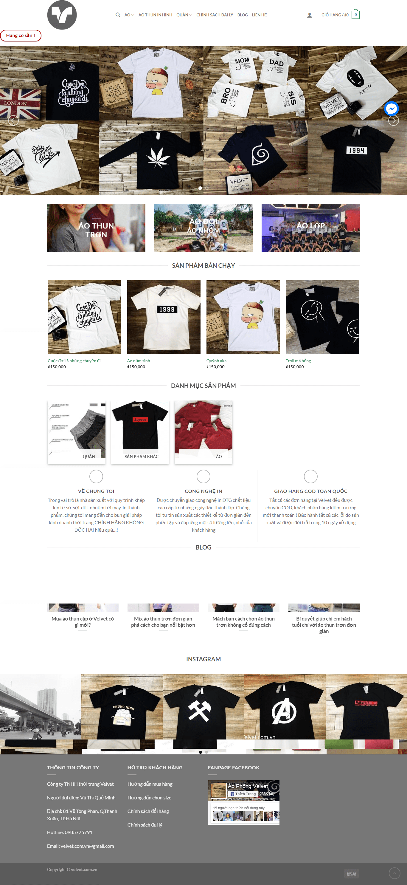 Thiết kế website cửa hàng, uy tín chuyên nghiệp - velvet.com.vn