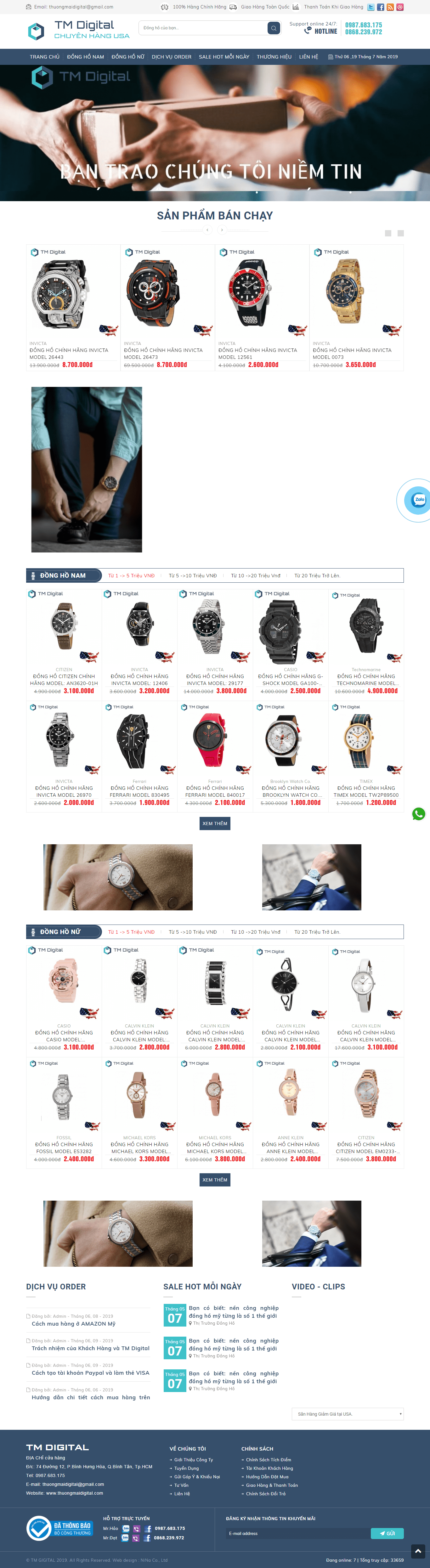 Thiết kế website order hàng hóa, uy tín chuyên nghiệp - thuongmaidigital.com