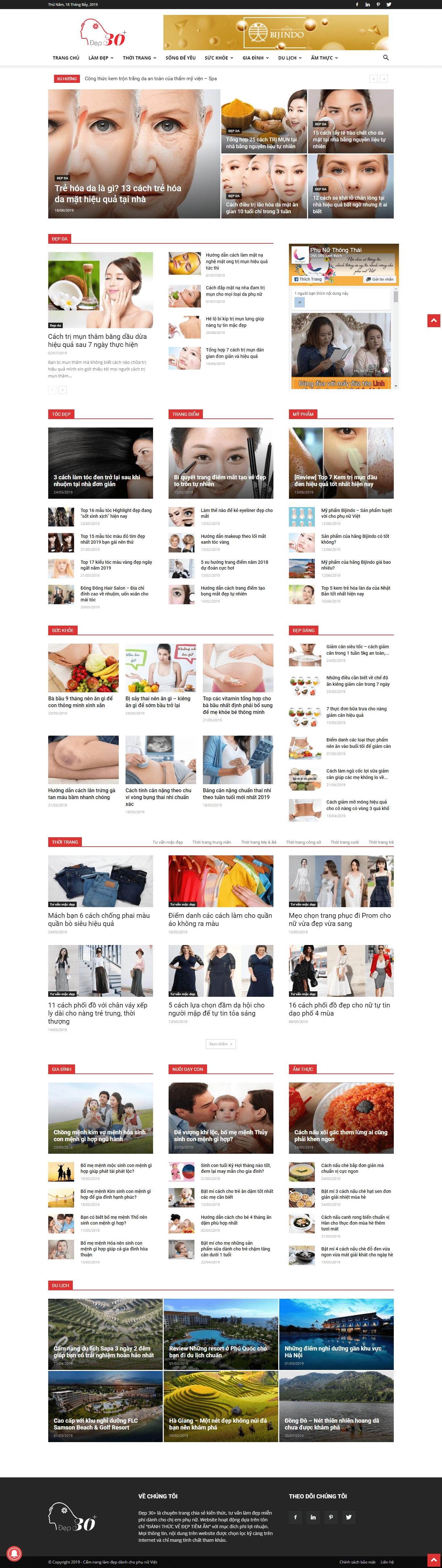 Thiết kế website tạp chí, uy tín chuyên nghiệp - deptuoi30.com