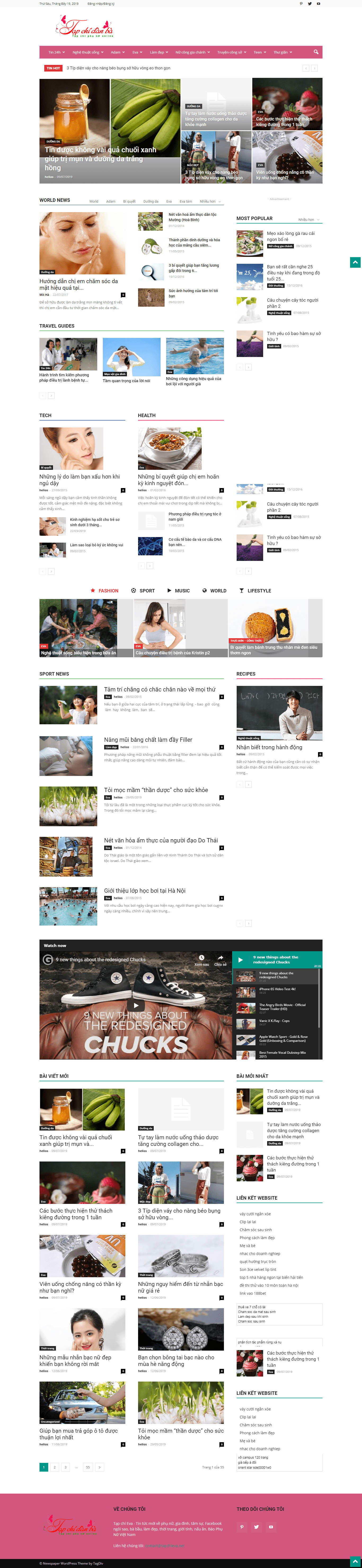 Thiết kế website tạp chí, uy tín chuyên nghiệp - tapchieva.net