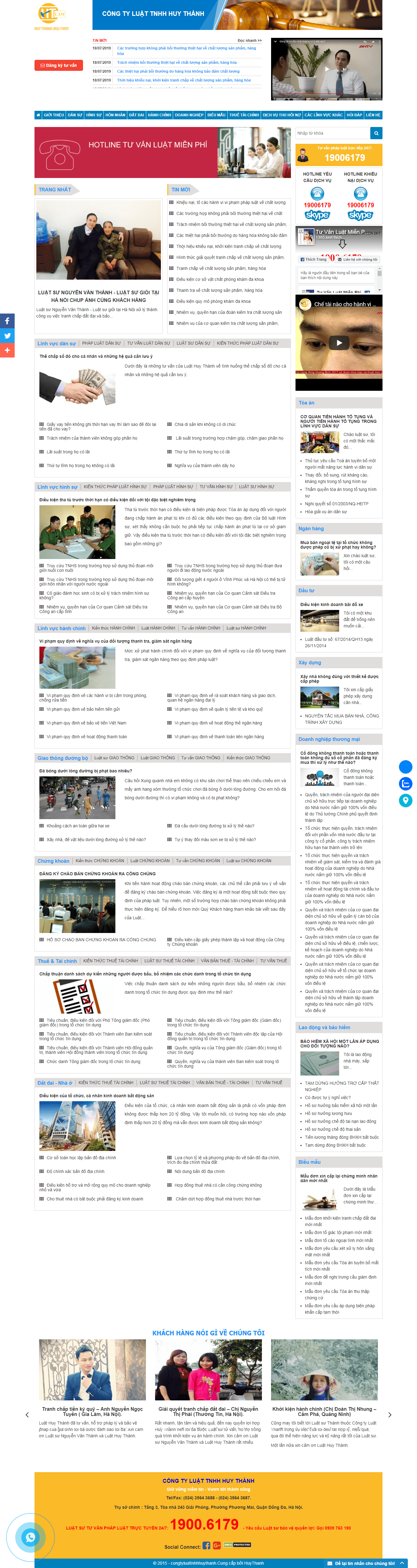 Thiết kế website tư vấn, uy tín chuyên nghiệp - luathuythanh.vn