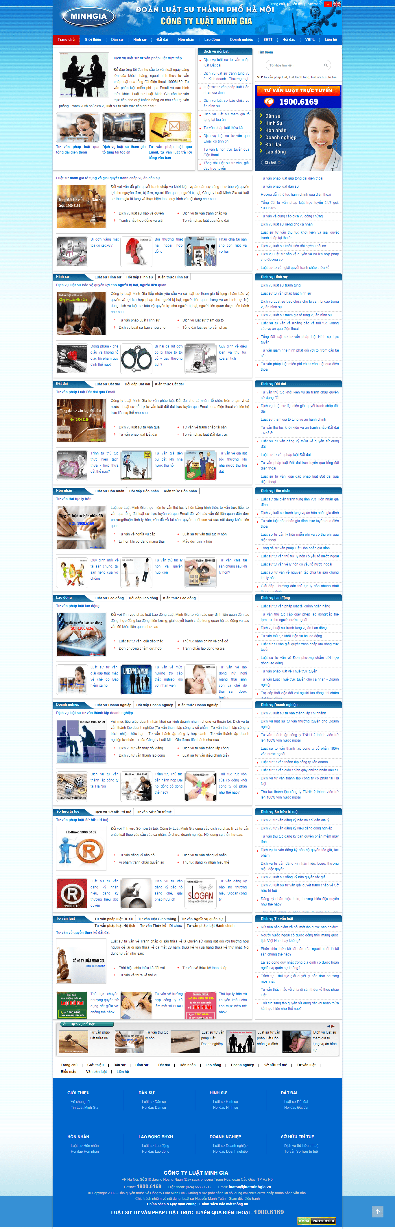 Thiết kế website tư vấn, uy tín chuyên nghiệp - luatminhgia.com.vn