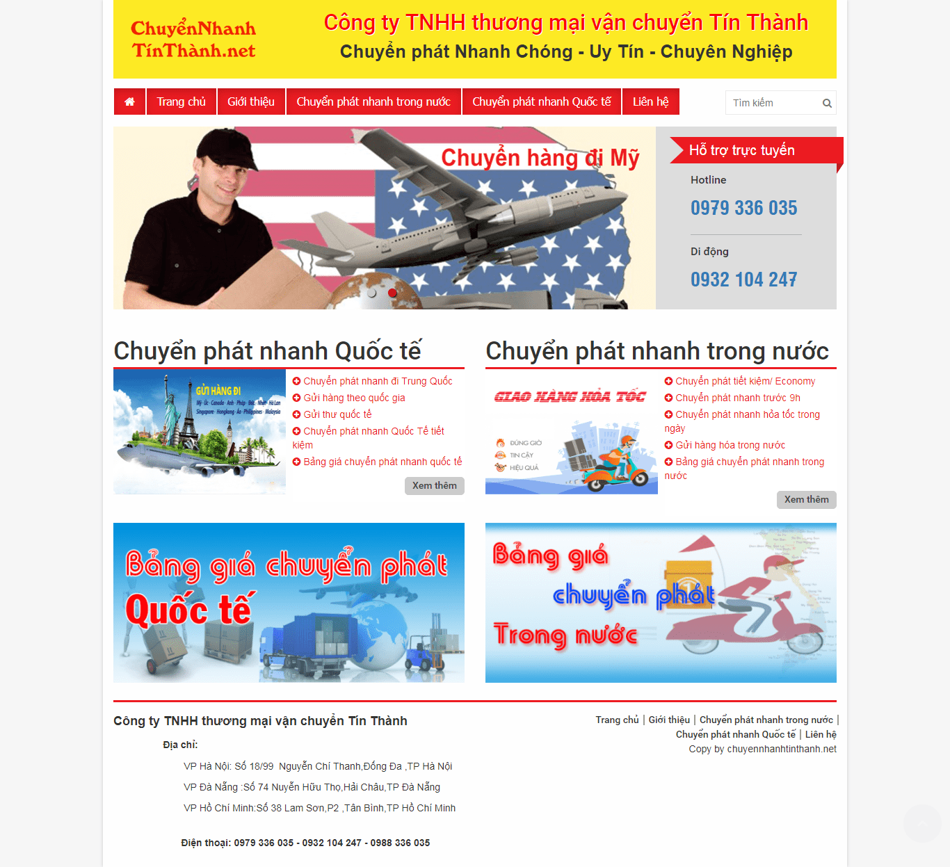 Thiết kế website dịch vụ, uy tín chuyên nghiệp - chuyennhanhtinthanh.net