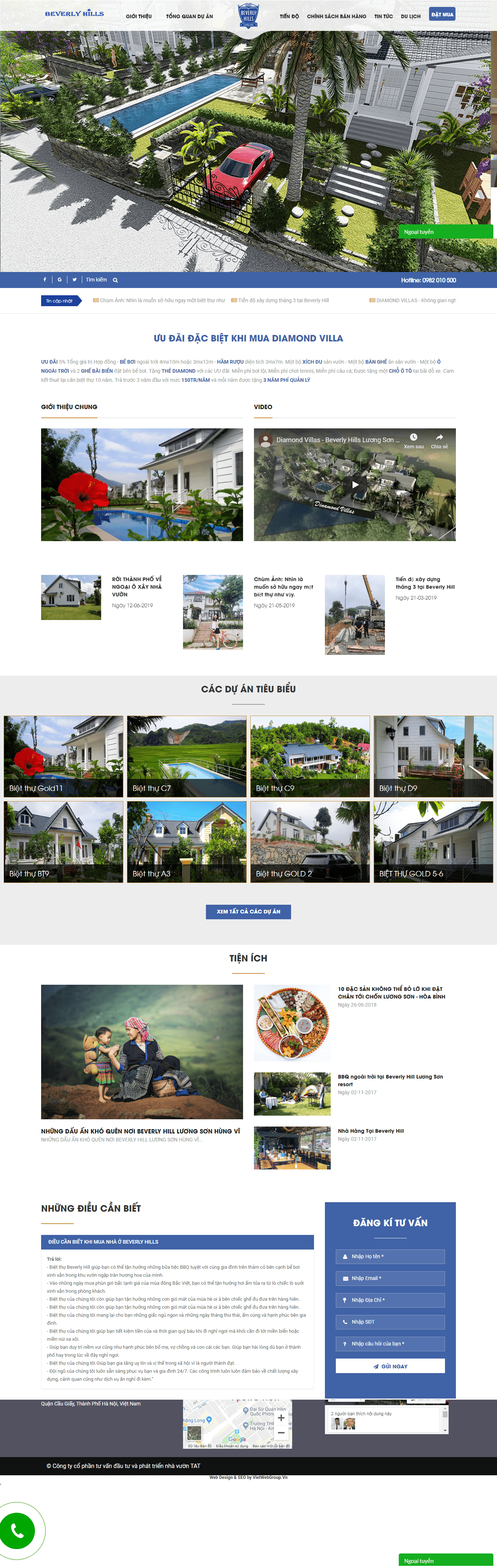 Thiết kế website bất động sản - beverlyhills.vn