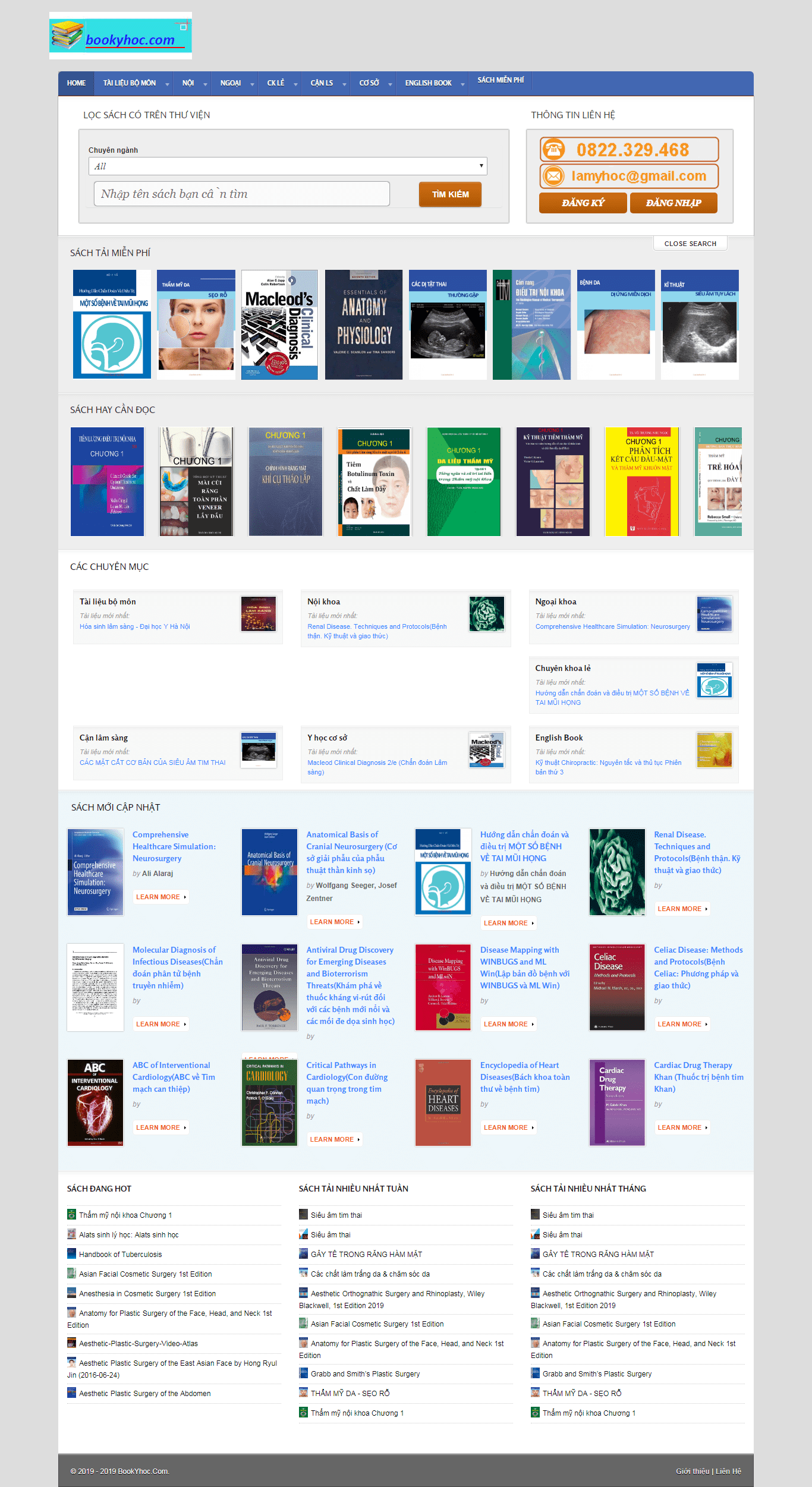 Thiết kế website tài liệu - bookyhoc.com