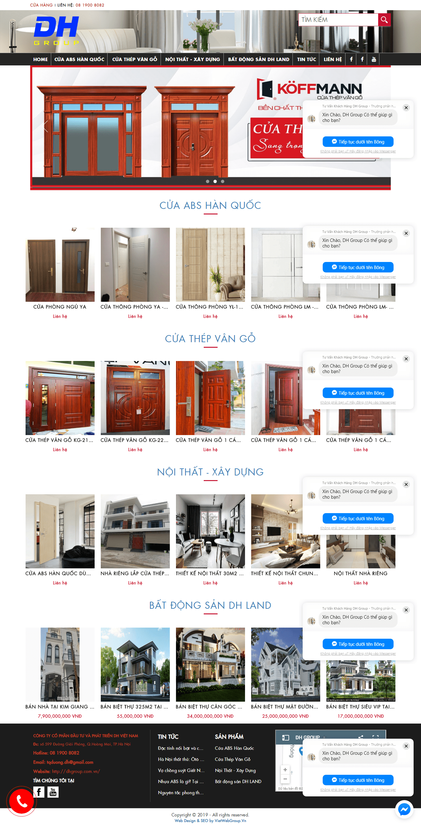 Thiết kế website nội thất chuyên nghiệp - dhgroup.com.vn