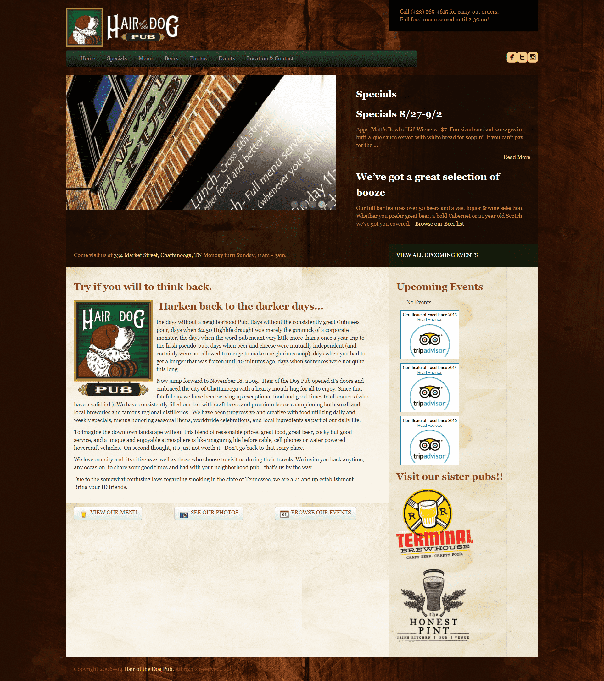 Thiết kế website Hair of the dog pub đẹp, chuyên nghiệp chuẩn SEO