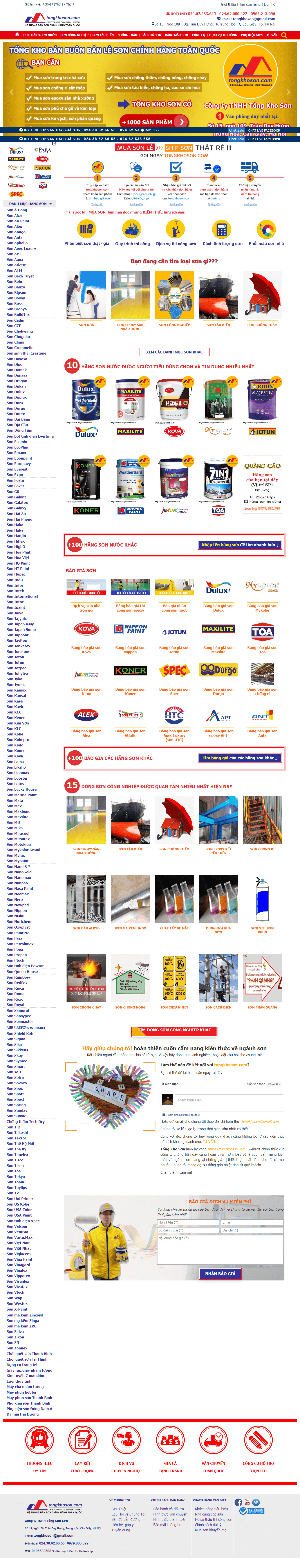 Thiết Kế Web Bán Sơn Tổng Hợp đẹp, chuyên nghiệp chuẩn SEO
