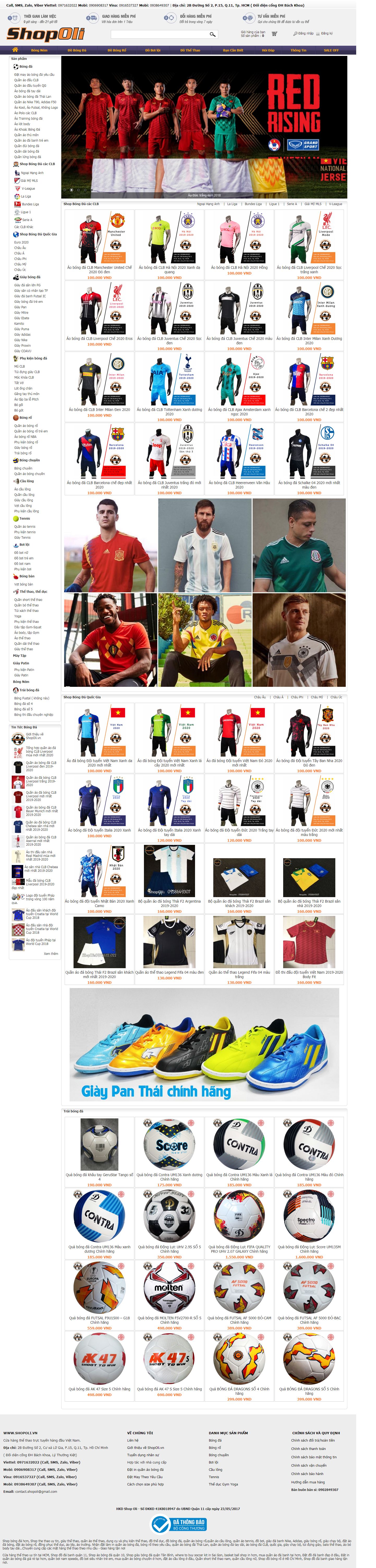 Thiết Kế Web Bán Đồ Thể Thao Shop Oli đẹp, chuyên nghiệp chuẩn SEO